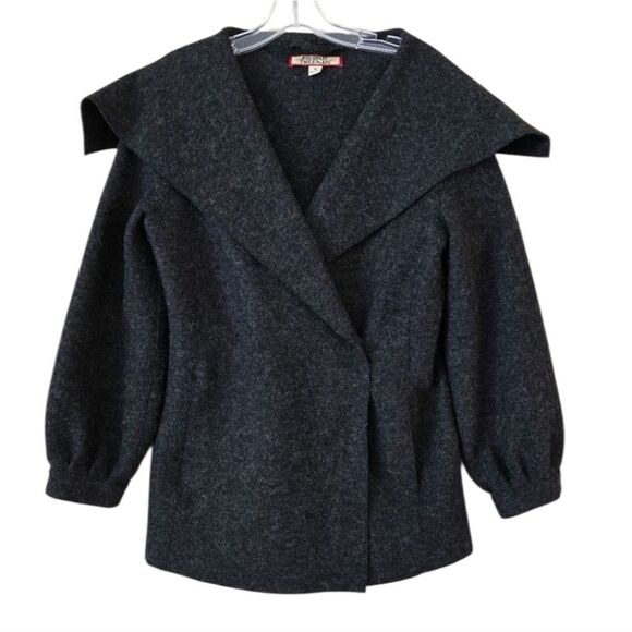BEYOND THREADS Womens Alpaca Wool Blend Charcoal Gray Size Small  Coat Jacket - Picture 1 of 10